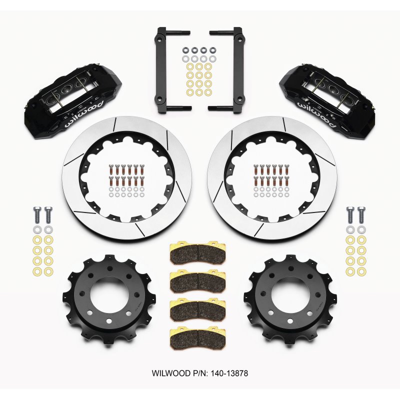 Wilwood TX6R Rear Kit 16.00in Black 1999-2010 GM H2 / 2500 4.63 Cntr