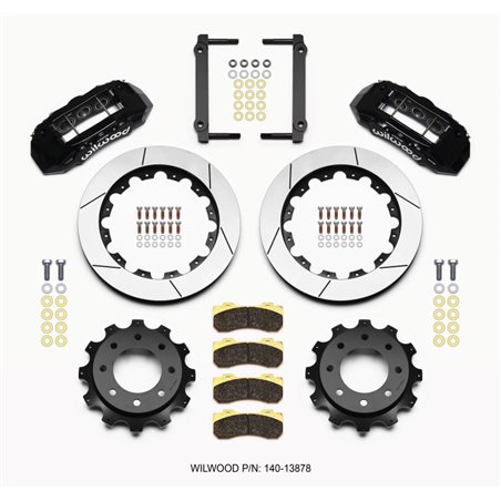 Wilwood TX6R Rear Kit 16.00in Black 1999-2010 GM H2 / 2500 4.63 Cntr