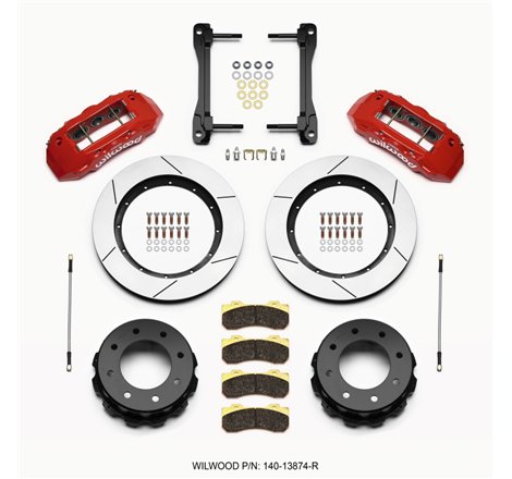 Wilwood TX6R Rear Kit 15.50in Red 2011-2015 GM Truck/SUV 2500