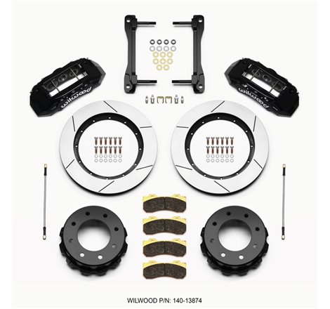 Wilwood TX6R Rear Kit 15.50in Black 2011-2015 GM Truck/SUV 2500