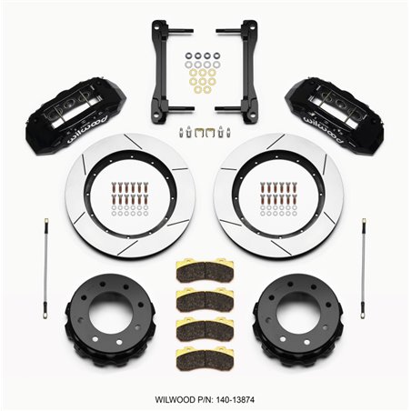 Wilwood TX6R Rear Kit 15.50in Black 2011-2015 GM Truck/SUV 2500