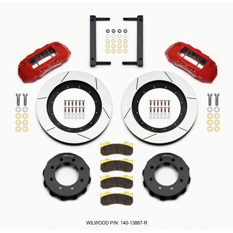 Wilwood TX6R Front Kit 16.00in Red 2005-2012 Ford F250/F350 4WD