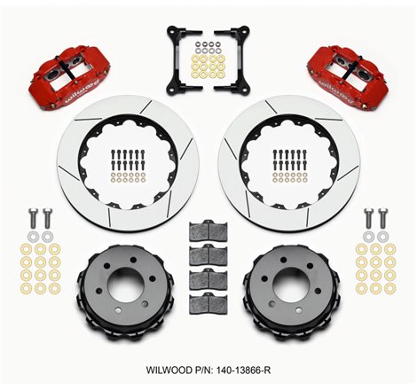 Wilwood Narrow Superlite 4R RearTruck Kit 14.25in Red 2012-Up Ford F150 (6 lug)