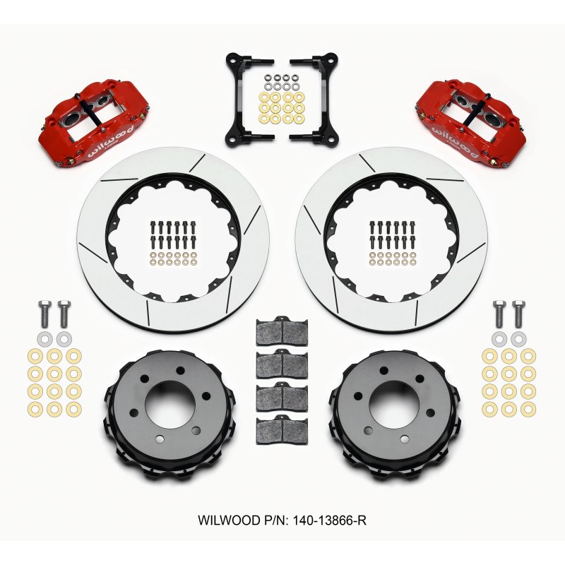 Wilwood Narrow Superlite 4R RearTruck Kit 14.25in Red 2012-Up Ford F150 (6 lug)