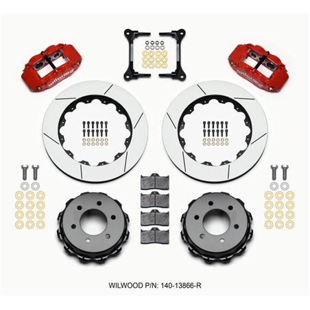 Wilwood Narrow Superlite 4R RearTruck Kit 14.25in Red 2012-Up Ford F150 (6 lug)