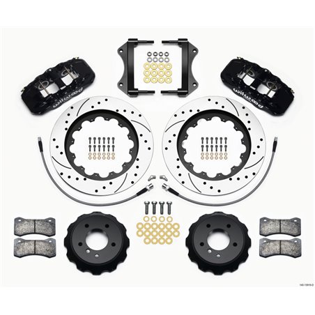 Wilwood AERO6 Front Hat Kit 15.00 Drilled 2007-2011 BMW E90 Series w/Lines