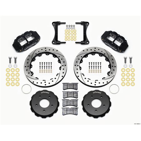 Wilwood Narrow Superlite 4R Front Hat Kit 12.88in Drill 2007-Up Jeep Wrangler