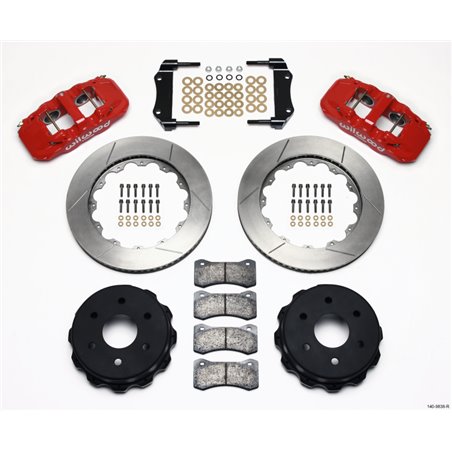 Wilwood AERO4 RearTruck Kit 14.25in Red 1999-2010 GM 1500-SUV 2 Piston OE Caliper