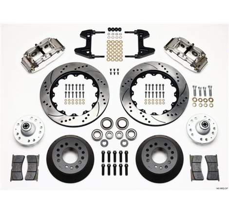 Wilwood Narrow Superlite 6R Front Hub Kit 14.00in Drill Pol 74-80 Pinto/Mustang II Disc Spindle only