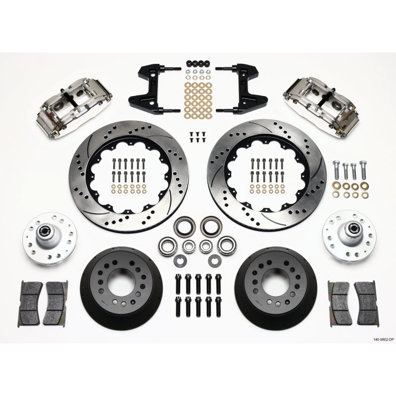 Wilwood Narrow Superlite 6R Front Hub Kit 14.00in Drill Pol 74-80 Pinto/Mustang II Disc Spindle only