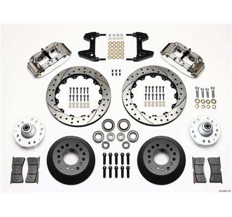 Wilwood Narrow Superlite 6R Front Hub Kit 12.88in Drill Pol 74-80 Pinto/Mustang II Disc Spindle only