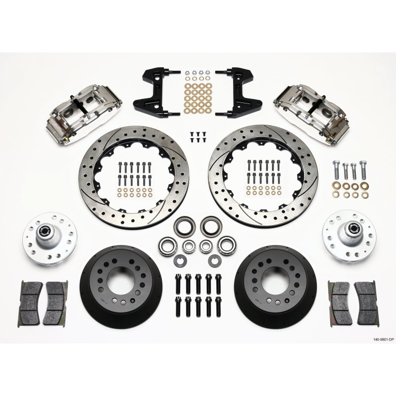 Wilwood Narrow Superlite 6R Front Hub Kit 12.88in Drill Pol 74-80 Pinto/Mustang II Disc Spindle only