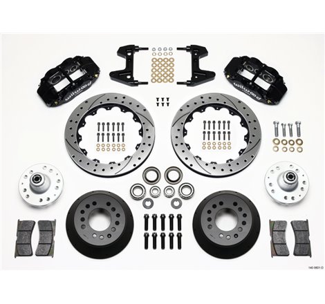 Wilwood Narrow Superlite 6R Front Hub Kit 12.88in Drilled 74-80 Pinto/Mustang II Disc Spindle only