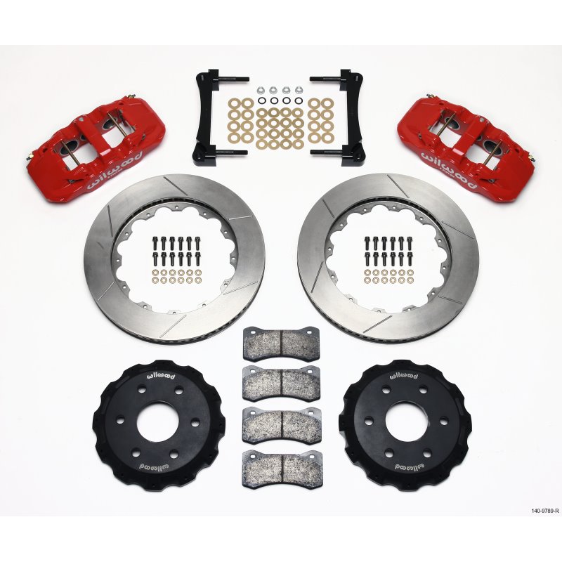 Wilwood AERO6 Front Truck Kit 14.25in Red 1999-2014 GM Truck/SUV 1500