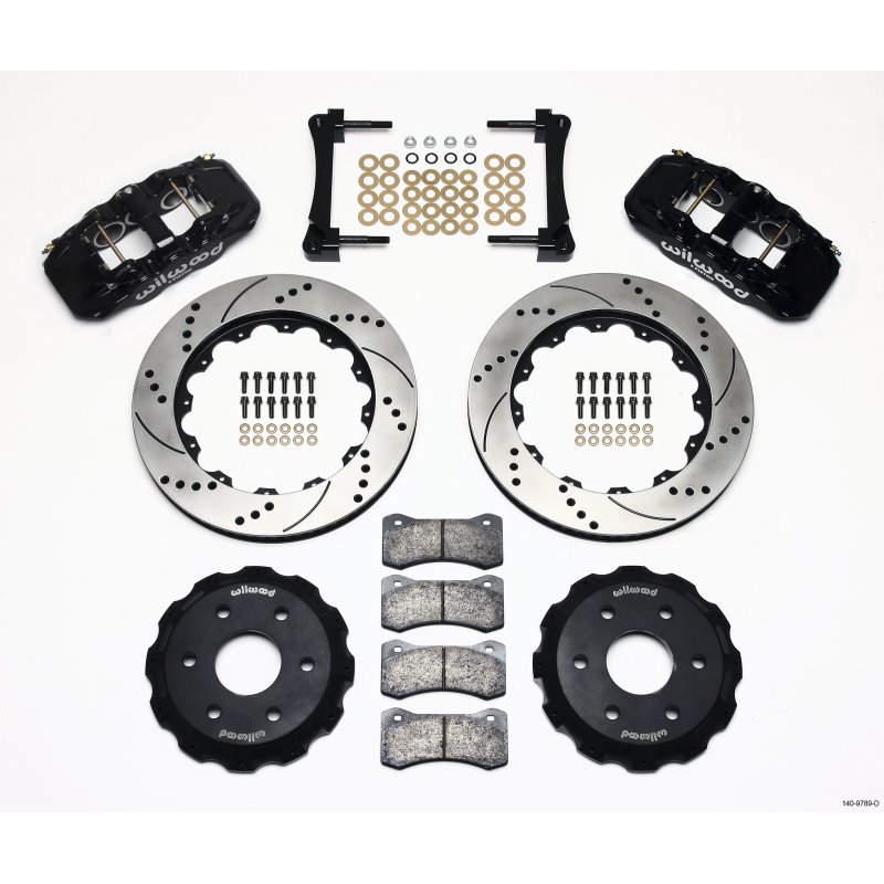 Wilwood AERO6 Front Truck Kit 14.25in Drilled 1999-2014 GM Truck/SUV 1500