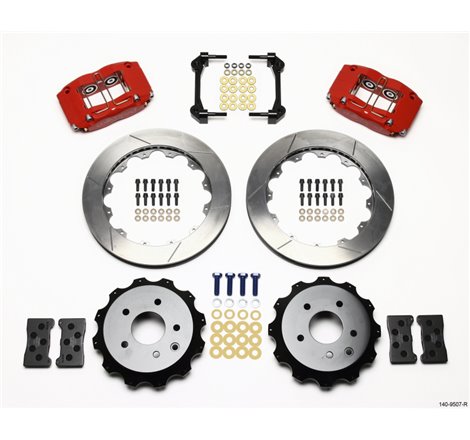 Wilwood Dynapro Radial Rear Kit 13.00in Red Nissan 350Z/Fiti G35