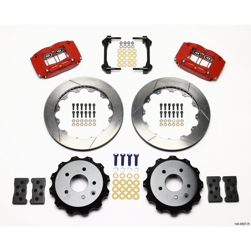 Wilwood Dynapro Radial Rear Kit 13.00in Red Nissan 350Z/Fiti G35