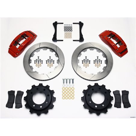 Wilwood TC6R Rear Kit 16.00in Red 1999-2010 GM Trk 2500 HD 4.84 Cntr