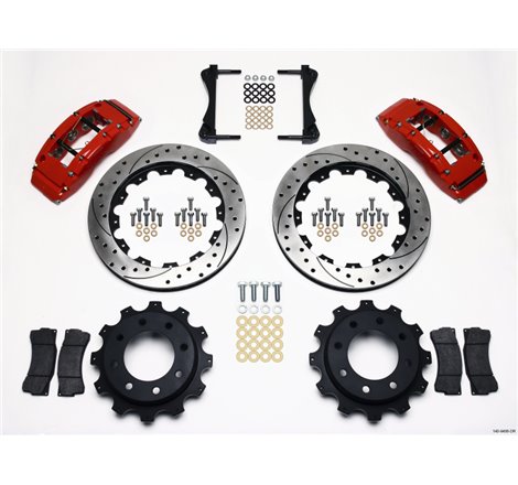 Wilwood TC6R Rear Kit 16.00in Drilled Red 1999-2010 GM Trk 2500 HD 4.84 Cntr