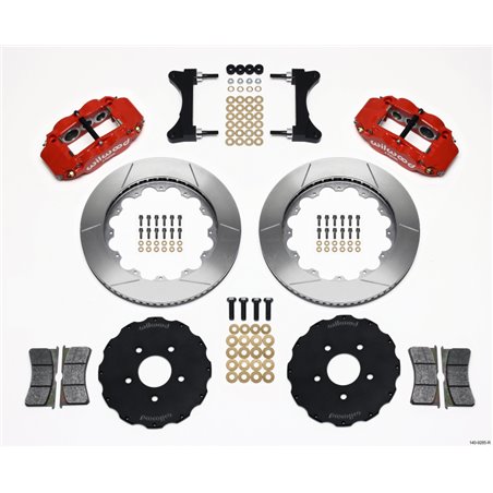 Wilwood Narrow Superlite 6R Front Hat Kit 14.00in Red Mitsubishi EVO VIII