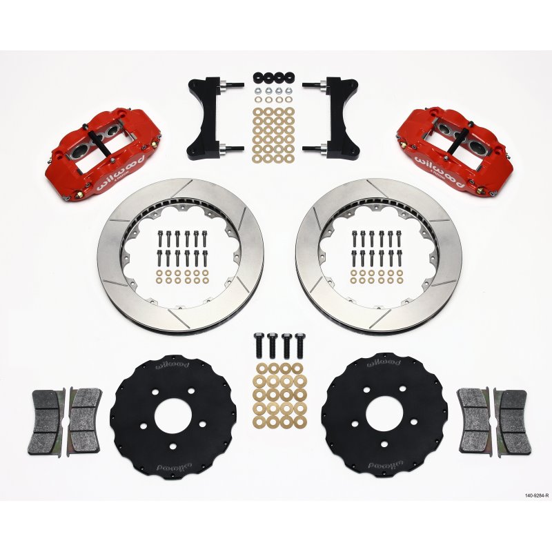 Wilwood Narrow Superlite 6R Front Hat Kit 13.06in Red Mitsubishi EVO VIII