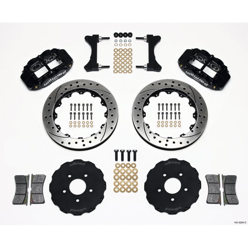 Wilwood Narrow Superlite 6R Front Hat Kit 13.06in Drilled Mitsubishi EVO VIII