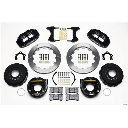 Wilwood Narrow Superlite 4R Rear P-Brk Kit 12.88in Ford 8.8 w/2.5in Offset-5 Lug