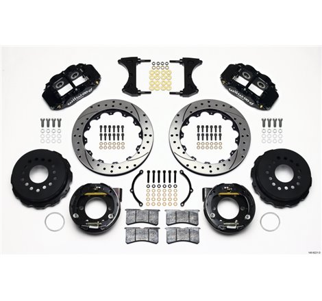 Wilwood Narrow Superlite 4R Rear P-Brk Kit 12.88in Drilled 2005-2014 Mustang