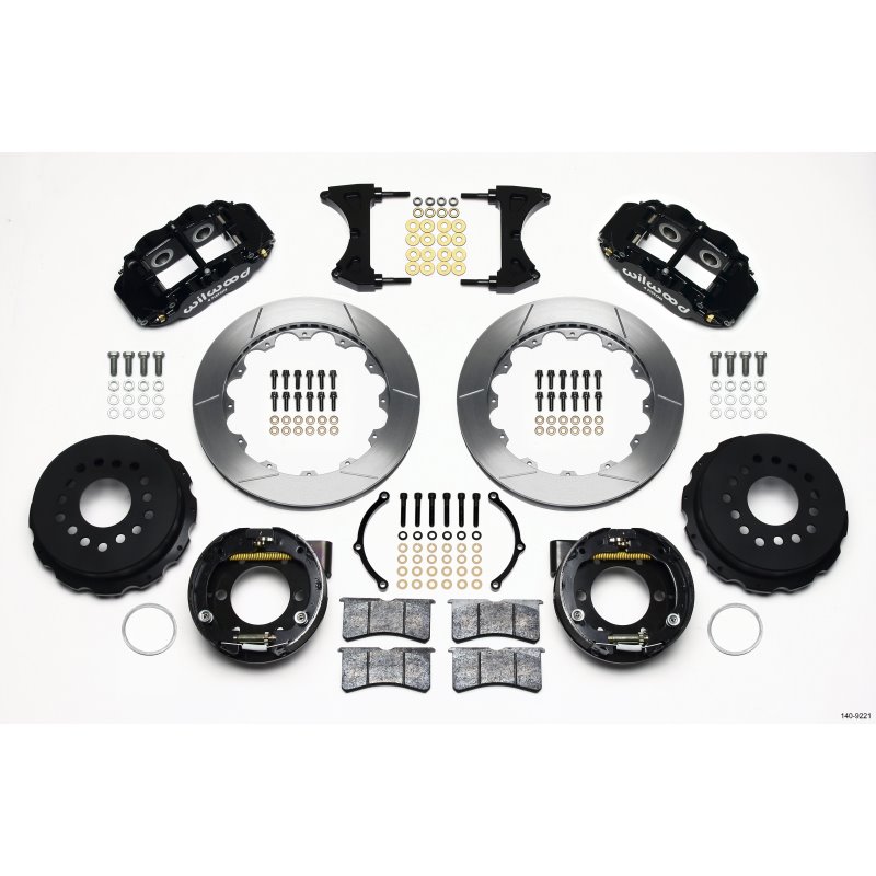 Wilwood Narrow Superlite 4R Rear P-Brk Kit 12.88in 2005-2014 Mustang