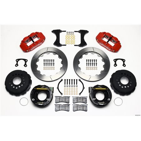 Wilwood Narrow Superlite 4R Rear P-Brk Kit 12.88in Red Big Ford New Style 2.50in Offset