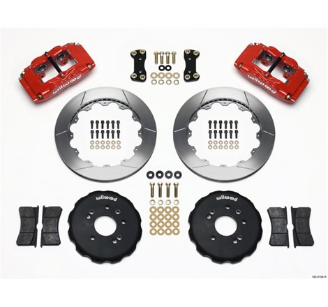 Wilwood FSLI4 Front Hat Kit 13.00in Drilled Red Nissan 240SX