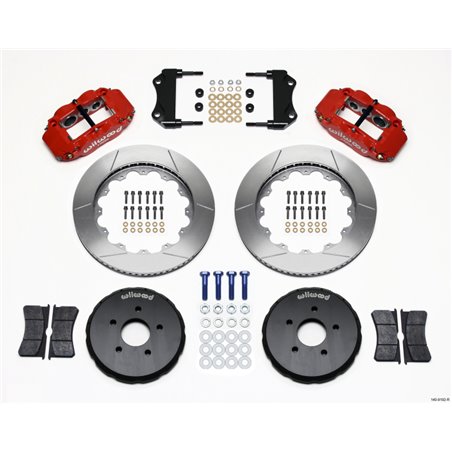 Wilwood Narrow Superlite 6R Front Hat Kit 14.00in Red Nissan 350Z/Fiti G35