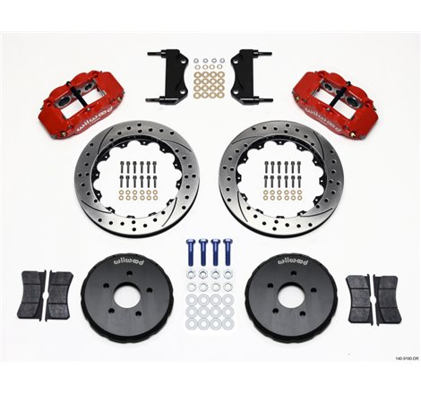 Wilwood Narrow Superlite 6R Front Hat Kit 13.06in Drill Red Nissan 350Z/Fiti G35