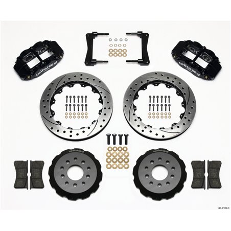 Wilwood Narrow Superlite 6R Front Hat Kit 13.06in Drilled 2005-2014 Mustang