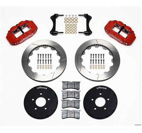 Wilwood Narrow Superlite 6R Front Hat Kit 12.88in Red 1994-2004 Mustang