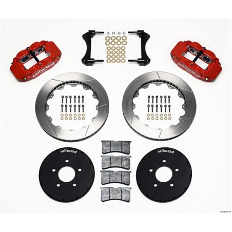 Wilwood Narrow Superlite 6R Front Hat Kit 12.88in Red 1994-2004 Mustang