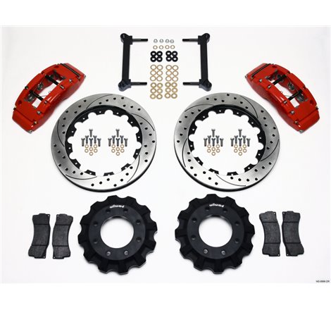 Wilwood TC6R Front Kit 16.00in Drilled Red 1999-2010 GM H2 Truck/SUV 2500