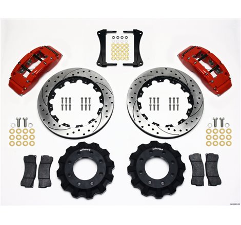 Wilwood TC6R Front Kit 16.00in Drilled Red 1999-2014 GM Truck/SUV 1500