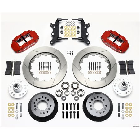 Wilwood Narrow Superlite 6R Front Hub Kit 14.00in Red 60-68 Ford / Mercury Full Size / Galaxie