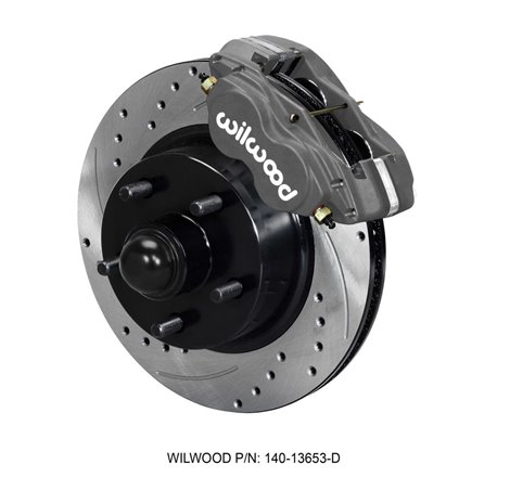 Wilwood Forged Dynalite-M Front Kit 11.30in 1 PC Rotor&Hub-Drill 60-68 Ford / Mercury Full Size