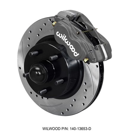 Wilwood Forged Dynalite-M Front Kit 11.30in 1 PC Rotor&Hub-Drill 60-68 Ford / Mercury Full Size