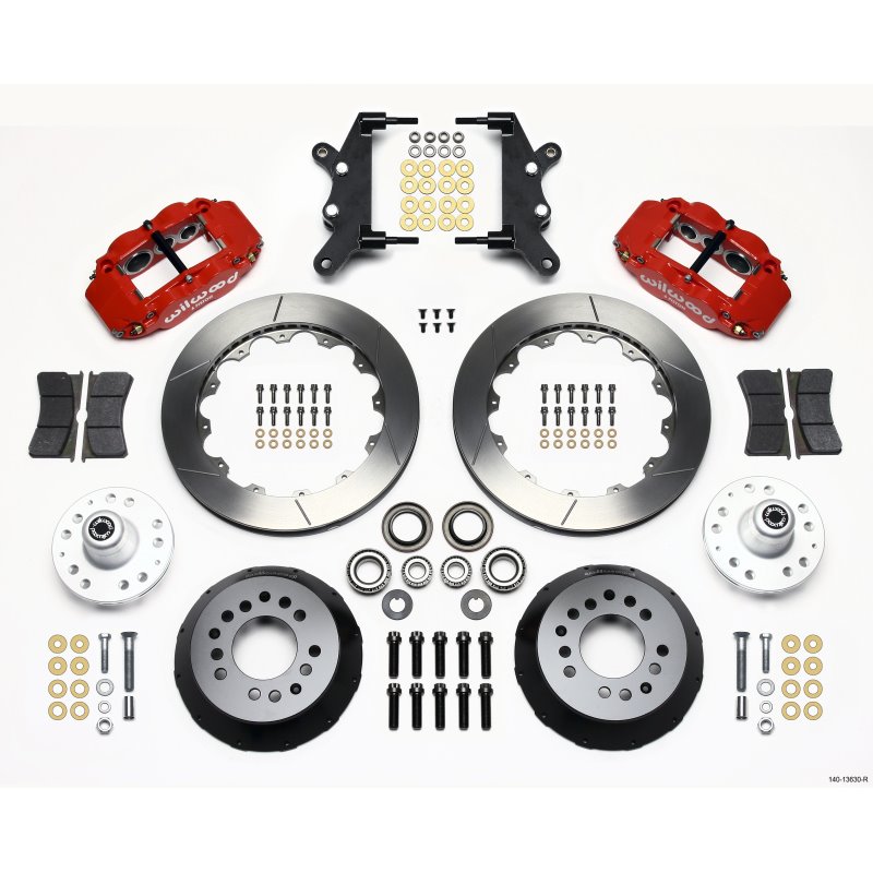 Wilwood Narrow Superlite 6R Front Hub Kit 12.88in Red 60-68 Ford / Mercury Full Size / Galaxie