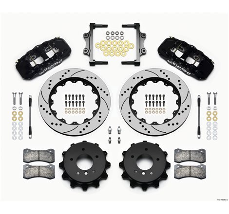 Wilwood AERO4 Rear Kit 14.00 Drilled 2007-2011 BMW E90 Series w/Lines