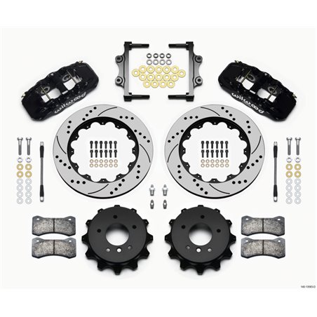 Wilwood AERO4 Rear Kit 14.00 Drilled 2007-2011 BMW E90 Series w/Lines