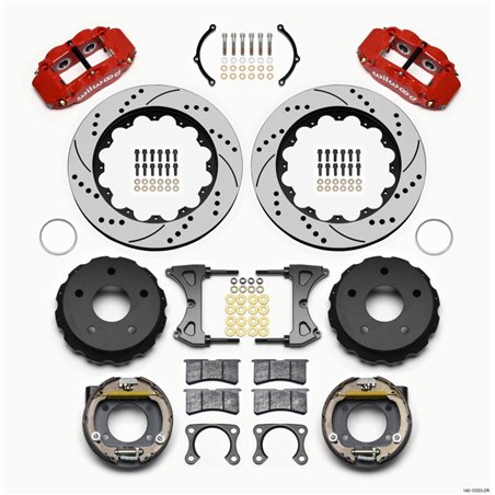 Wilwood Narrow Superlite 4R Rear P-Brk Kit 14.00in Drill Red Big Ford 2.36in Off Bronco 5 x 5.50