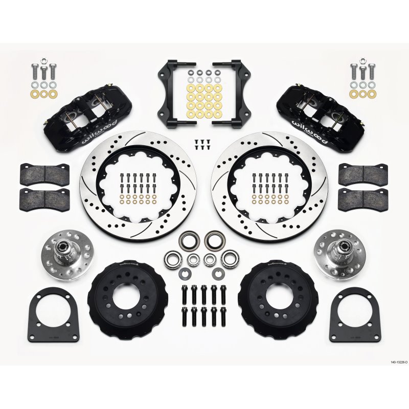 Wilwood AERO6 Front Hub Kit 14.00in Drilled TCI-IFS 71-78 (Pinto Based)