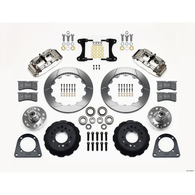 Wilwood Narrow Superlite 6R Front Hub Kit 12.88in Polished TCI-IFS 71-78 (Pinto Based)