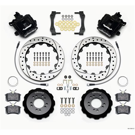 Wilwood Combination Parking Brake Rear Kit 12.88in Drilled 2013-Up Ford Focus ST w/ Lines