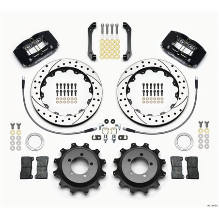 Wilwood Dynapro Radial Rear Kit 12.88in Drilled 2006-2007 Subaru WRX w/Lines