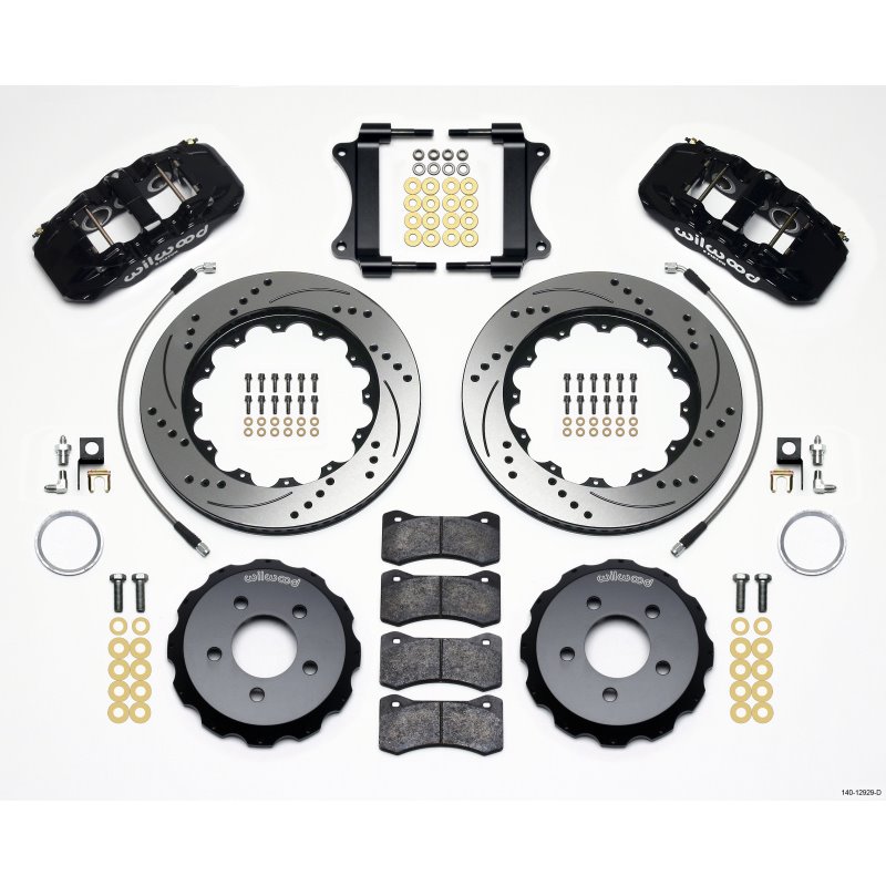 Wilwood AERO6 Front Hat Kit 14.25 Drilled 2008-2009 Pontaic G8 w/Lines